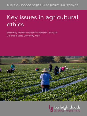 cover image of Key issues in agricultural ethics